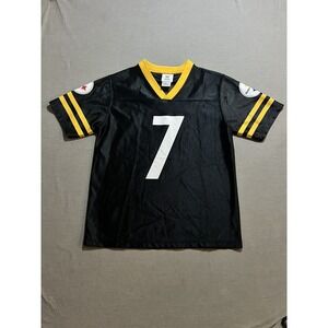 Pittsburgh Steelers  Ben Roethlisberger NFL Jersey Boys Large Black Short Sleeve